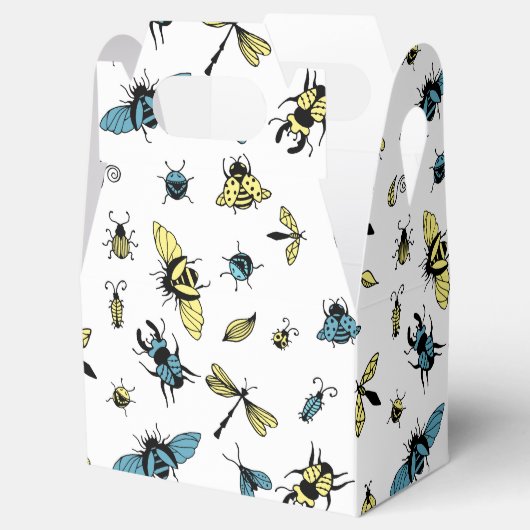 Insect Patroon | wit Bedankdoosjes (Geopend)