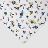 Insect Patroon | wit Tissuepapier (Detail)