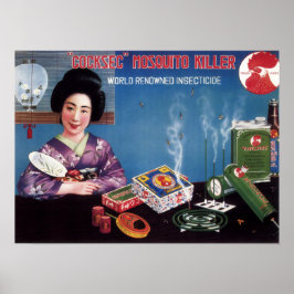 INSECT REPELLENT Kimono Woman Japan Adverteren Poster