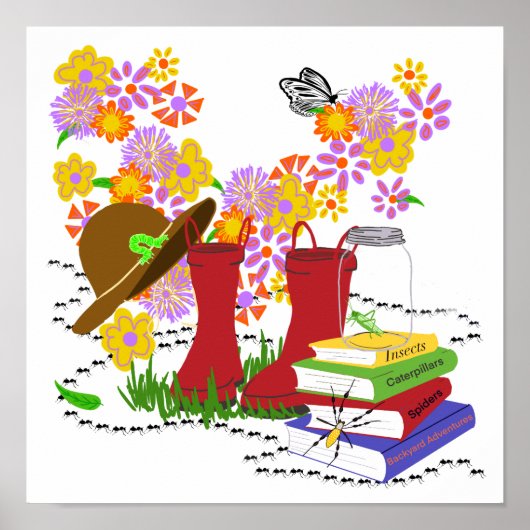 Insect Safari Kids Poster (Voorkant)