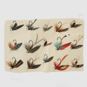 -Insect Trout Flies Wings Golfhanddoek (Horizontaal)