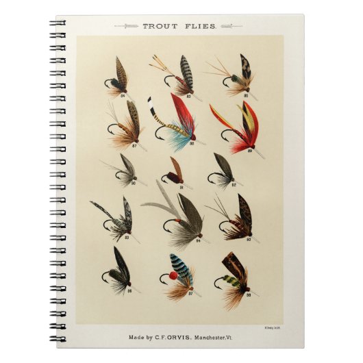 -Insect Trout Flies Wings Notitieboek (Voorkant)