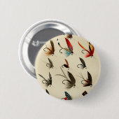 -Insect Trout Flies Wings Ronde Button 5,7 Cm (Voorkant /achterkant)