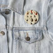 -Insect Trout Flies Wings Ronde Button 5,7 Cm (In situ)