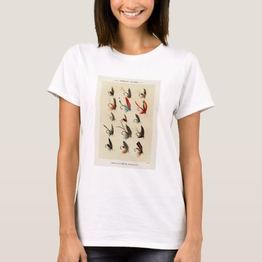 -Insect Trout Flies Wings T-shirt (Voorkant)