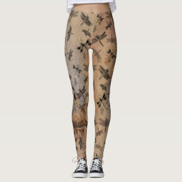 insect verstoord entomologiepatroon leggings