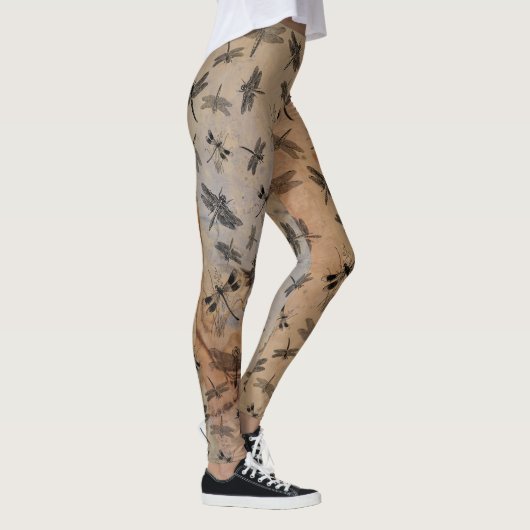  insect verstoord entomologiepatroon leggings (Rechts)