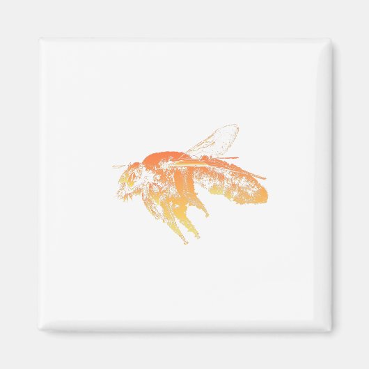 Insecte bijen sinaasappel magneet (Voorkant)