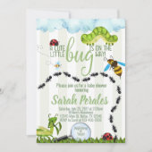 Insecte Bug Baby shower Uitnodiging (Voorkant)