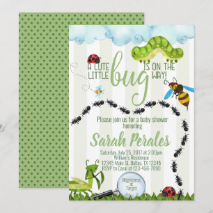 Insecte Bug Baby shower Uitnodiging