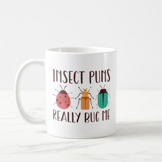Insecte Puns is me echt bedut Koffiemok (Links)