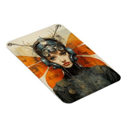 Insecte Vrouw Scifi AI Kunst Magneet (Rechterzijde)