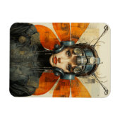 Insecte Vrouw Scifi AI Kunst Magneet (Horizontaal)