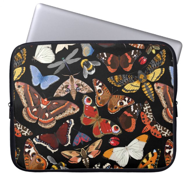 Insecteert naadloos patroon laptop sleeve (Voorkant)