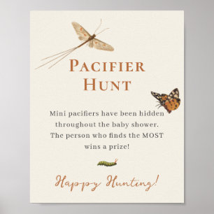 Insecten Baby shower Fopspeen Hunt Poster