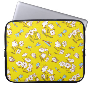 Insecten Bloemen Vlinders: Zomer Naadloze Patte Laptop Sleeve