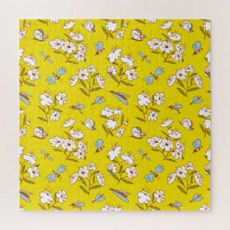 Insecten Bloemen Vlinders: Zomer Naadloze Patte Legpuzzel