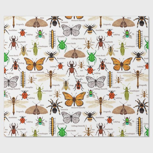 Insecten Cadeaupapier (Vlak)