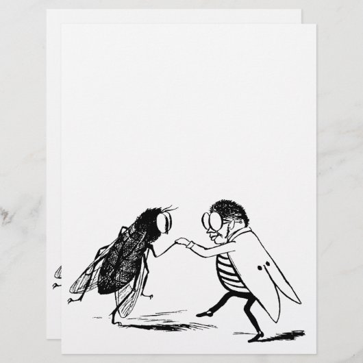  insecten dansen; blauw flesvliegen (Voorkant / Achterkant)