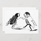  insecten dansen; blauw flesvliegen (Voorkant / Achterkant)