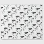  insecten dansen; blauw flesvliegen cadeaupapier (Vlak)