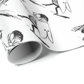  insecten dansen; blauw flesvliegen cadeaupapier (Rol Hoek)