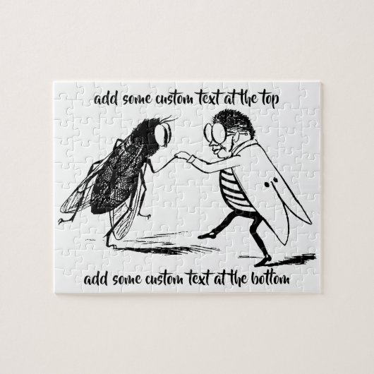  insecten dansen; blauw flesvliegen legpuzzel (Horizontaal)