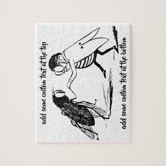  insecten dansen; blauw flesvliegen legpuzzel (Verticaal)