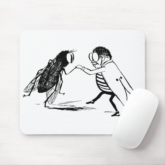  insecten dansen; blauw flesvliegen muismat (Met muis)