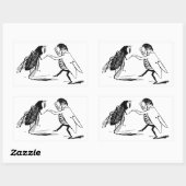  insecten dansen; blauw flesvliegen rechthoekige sticker (Vel)