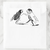  insecten dansen; blauw flesvliegen rechthoekige sticker (Tas)