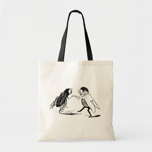insecten dansen; blauw flesvliegen tote bag (Voorkant)