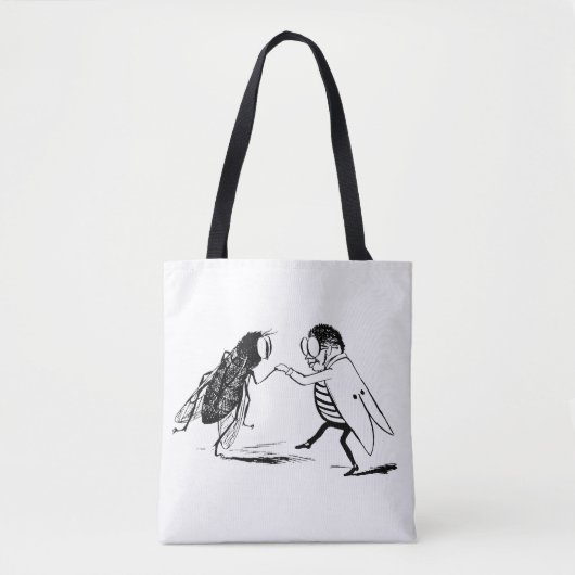 insecten dansen; blauw flesvliegen tote bag (Voorkant)