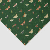 Insecten Decoupage Papier Bos Groen (Detail)