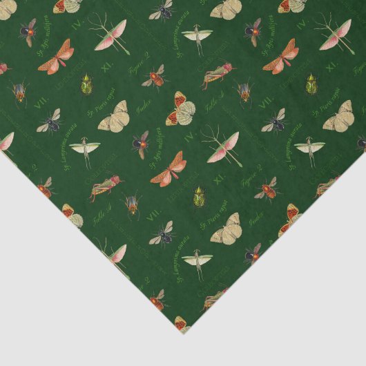  Insecten Decoupage Papier Bos Groen (Detail)