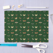  Insecten Decoupage Papier Bos Groen