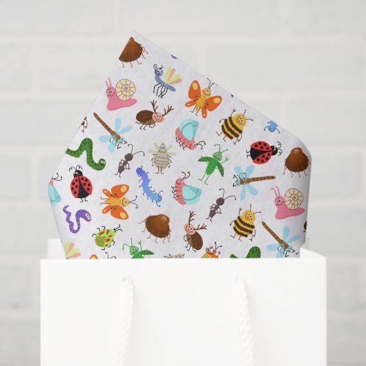 Insecten Decoupage Papier, Bugs Tissue Tissuepapier (Cadeauzakje)
