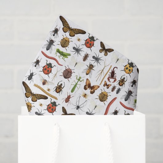 Insecten Decoupage Papier, Bugs Verjaardag Tissuepapier (Cadeauzakje)