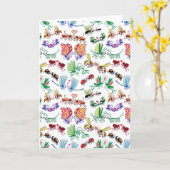 Insecten die in liefde vallen en in een patroonont kaart (Gele Bloem)