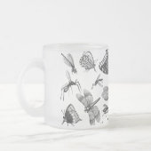 insecten-dieren-lijnvlinder matglas koffiemok (Links)