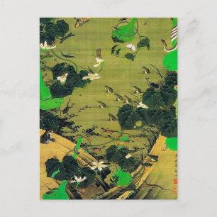 Insecten door Pond Side Painting van Ito Jakuchu Briefkaart