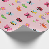 Insecten en bloemen cadeaupapier (Hoek)