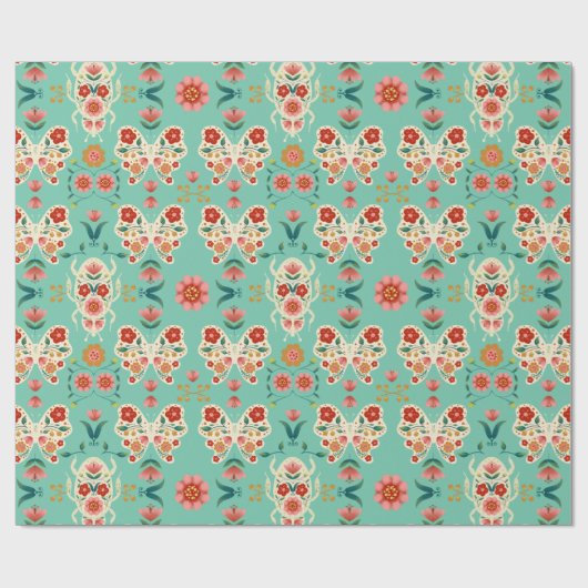  insecten en vlinder cadeaupapier (Vlak)