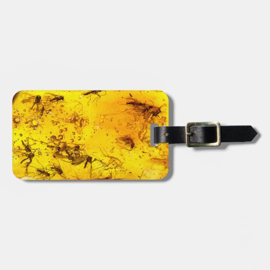 Insecten in ambergeel bagagelabel (Voorkant horizontaal)