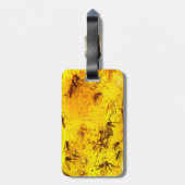 Insecten in ambergeel bagagelabel (Achterkant verticaal)