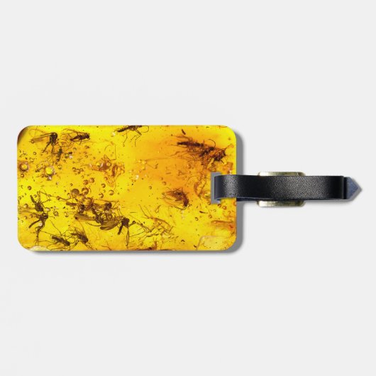 Insecten in ambergeel bagagelabel (Achterkant horizontaal)