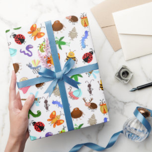 Insecten Inpakpapier, Kinderen Bug Verjaardag Gesc Cadeaupapier