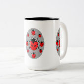 Insecten koffie tweekleurige koffiemok (Voorkant rechts)