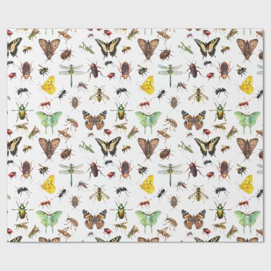 Insecten leven veel bugs cadeaupapier (Vlak)