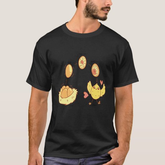 insecten levenscyclus kip t-shirt (Voorkant)